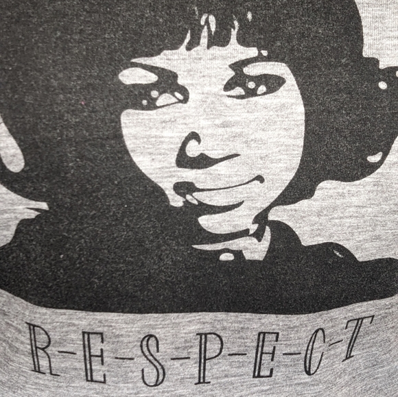 Aretha R-E-S-P-E-C-T TEE *GREY* - Picture 4 of 5